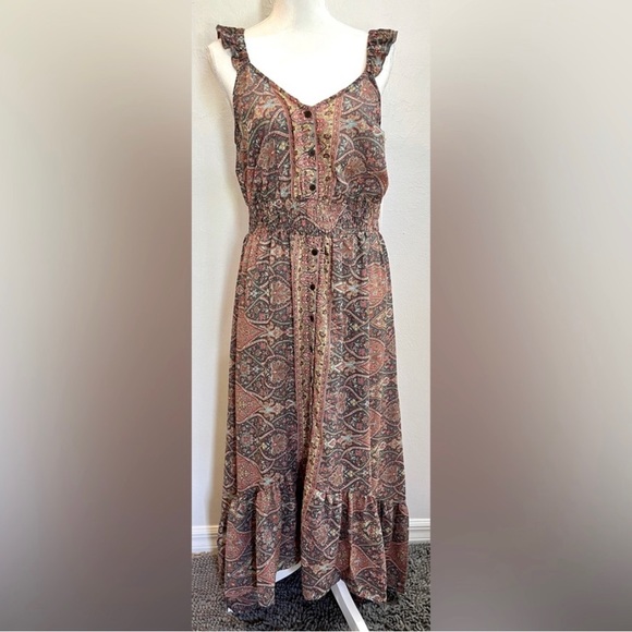Anthropologie Dresses & Skirts - NWT Anthropologie Boemo Paisley Boho Ruffle Maxi Dress